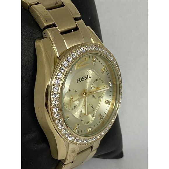 Fossil Riley ES3203 Women's Gold Stainless Steel Analog Dial Quartz Watch LB309 - Picture 5 of 12